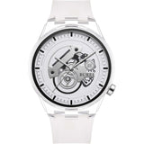 BUREI Men's Casual Silicone Watches - Unisex Waterproof Quartz Watches in Black and White