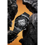 BUREI Men's Casual Silicone Watches - Unisex Waterproof Quartz Watches in Black and White