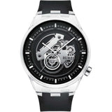 BUREI Men's Casual Silicone Watches - Unisex Waterproof Quartz Watches in Black and White
