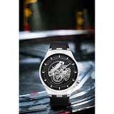 BUREI Men's Casual Silicone Watches - Unisex Waterproof Quartz Watches in Black and White