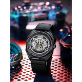 BUREI Men Wrist Watches Fashion Analog Waterproof Rubber Strap Watches for Men