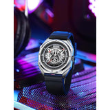 BUREI Men Wrist Watches Fashion Analog Waterproof Rubber Strap Watches for Men