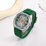 BUREI Men Wrist Watches Fashion Analog Waterproof Rubber Strap Watches for Men