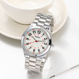 BUREI Men Watches Fashion Analog Stainless Steel Quartz Waterproof Watches for Men