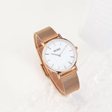BUREI Womens Watch Fashion Gold Small Ladies Watch Stainless Steel Mesh Bracelet Watch Analog Quartz Waterproof Watches Dainty Silver Wrist Watches for Women