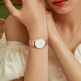 BUREI Womens Watch Fashion Gold Small Ladies Watch Stainless Steel Mesh Bracelet Watch Analog Quartz Waterproof Watches Dainty Silver Wrist Watches for Women