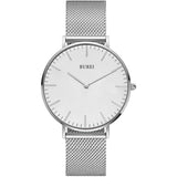 BUREI Womens Watch Fashion Gold Small Ladies Watch Stainless Steel Mesh Bracelet Watch Analog Quartz Waterproof Watches Dainty Silver Wrist Watches for Women