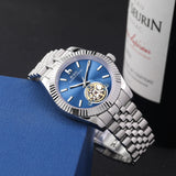 BUREI Men's Classic Luxury Watch Stainless Steel Waterproof Machine Watch Fashion Double Watches Date Sapphire Crystal
