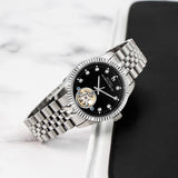 BUREI Men's Luxury Automatic Watch Fashion Waterproof Mechanical Watch, Adjustable Stainless Steel Two Tone Strap,Gift for Men