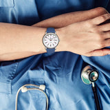 BUREI Nurse Wrist Watch for Nurse Medical Professionals Students Women Men, Waterproof 12/24 Hour Military Time Luminouse Easy Read Dial,Colorful Silicone Band