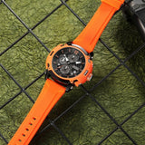 BUREI Sport Mens Watches Analog Quartz Chronograph Watch for Men Waterproof Date Dial Casual Wrist Watches with Silicone Strap Gifts for Men