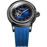 BUREI Automatic Dive Watch Sapphire Glass Wrist Watch Men's 500m Waterproof Watch with Rubber Strap,Luminous Hands and Markers