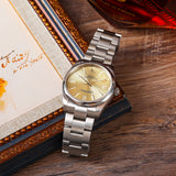 BUREI Men's Stainless Steel Fashion Watch Japan Movement Quartz Wristwatches for Men 41mm Luxury Round Watch