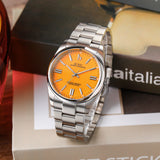 BUREI Men's Stainless Steel Fashion Watch Japan Movement Quartz Wristwatches for Men 41mm Luxury Round Watch