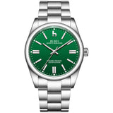 BUREI Men's Stainless Steel Fashion Watch Japan Movement Quartz Wristwatches for Men 41mm Luxury Round Watch