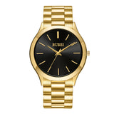 BUREI men's stainless steel fashion business watch japanese movement quartz watch men's 41mm luxury round watch
