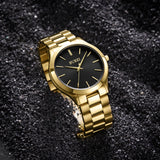 BUREI men's stainless steel fashion business watch japanese movement quartz watch men's 41mm luxury round watch
