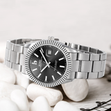 BUREI Men's Luxury Automatic Watch Fashion Waterproof Mechanical Watch, Adjustable Stainless Steel Two Tone Strap,Gift for Men