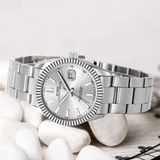 BUREI Men's Luxury Automatic Watch Fashion Waterproof Mechanical Watch, Adjustable Stainless Steel Two Tone Strap,Gift for Men