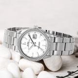 BUREI Men's Luxury Automatic Watch Fashion Waterproof Mechanical Watch, Adjustable Stainless Steel Two Tone Strap,Gift for Men