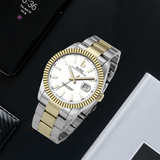 BUREI Men's Luxury Automatic Watch Fashion Waterproof Mechanical Watch, Adjustable Stainless Steel Two Tone Strap,Gift for Men