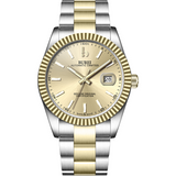 BUREI Men's Luxury Automatic Watch Fashion Waterproof Mechanical Watch, Adjustable Stainless Steel Two Tone Strap,Gift for Men