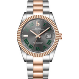 BUREI Men's Luxury Automatic Watch Fashion Waterproof Mechanical Watch, Adjustable Stainless Steel Two Tone Strap,Gift for Men