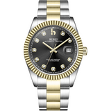 BUREI Men's Luxury Automatic Watch Fashion Waterproof Mechanical Watch, Adjustable Stainless Steel Two Tone Strap,Gift for Men