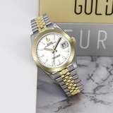 BUREI Men's Luxury Automatic Watch Fashion Waterproof Mechanical Watch, Adjustable Stainless Steel Two Tone Strap,Gift for Men