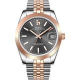 BUREI Men's Luxury Automatic Watch Fashion Waterproof Mechanical Watch, Adjustable Stainless Steel Two Tone Strap,Gift for Men