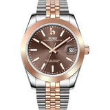 BUREI Men's Luxury Automatic Watch Fashion Waterproof Mechanical Watch, Adjustable Stainless Steel Two Tone Strap,Gift for Men
