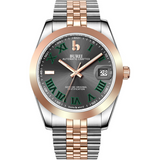 BUREI Men's Luxury Automatic Watch Fashion Waterproof Mechanical Watch, Adjustable Stainless Steel Two Tone Strap,Gift for Men