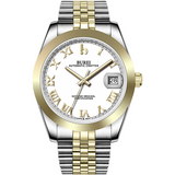 BUREI Men's Luxury Automatic Watch Fashion Waterproof Mechanical Watch, Adjustable Stainless Steel Two Tone Strap,Gift for Men