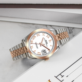 BUREI Men's Luxury Automatic Watch Fashion Waterproof Mechanical Watch, Adjustable Stainless Steel Two Tone Strap,Gift for Men