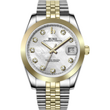 BUREI Men's Luxury Automatic Watch Fashion Waterproof Mechanical Watch, Adjustable Stainless Steel Two Tone Strap,Gift for Men