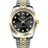BUREI Men's Luxury Automatic Watch Fashion Waterproof Mechanical Watch, Adjustable Stainless Steel Two Tone Strap,Gift for Men