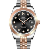 BUREI Men's Luxury Automatic Watch Fashion Waterproof Mechanical Watch, Adjustable Stainless Steel Two Tone Strap,Gift for Men