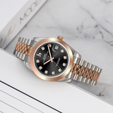 BUREI Men's Luxury Automatic Watch Fashion Waterproof Mechanical Watch, Adjustable Stainless Steel Two Tone Strap,Gift for Men