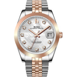 BUREI Men's Luxury Automatic Watch Fashion Waterproof Mechanical Watch, Adjustable Stainless Steel Two Tone Strap,Gift for Men