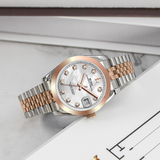 BUREI Men's Luxury Automatic Watch Fashion Waterproof Mechanical Watch, Adjustable Stainless Steel Two Tone Strap,Gift for Men