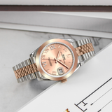 BUREI Men's Luxury Automatic Watch Fashion Waterproof Mechanical Watch, Adjustable Stainless Steel Two Tone Strap,Gift for Men