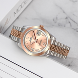 BUREI Men's Luxury Automatic Watch Fashion Waterproof Mechanical Watch, Adjustable Stainless Steel Two Tone Strap,Gift for Men