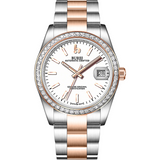 BUREI Men's Luxury Automatic Watch Fashion Waterproof Mechanical Watch, Adjustable Stainless Steel Two Tone Strap,Gift for Men