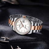 BUREI Men's Luxury Automatic Watch Fashion Waterproof Mechanical Watch, Adjustable Stainless Steel Two Tone Strap,Gift for Men