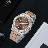 BUREI Men's Luxury Automatic Watch Fashion Waterproof Mechanical Watch, Adjustable Stainless Steel Two Tone Strap,Gift for Men