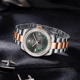 BUREI Men's Luxury Automatic Watch Fashion Waterproof Mechanical Watch, Adjustable Stainless Steel Two Tone Strap,Gift for Men