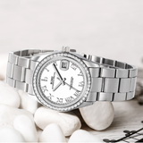 BUREI Men's Luxury Automatic Watch Fashion Waterproof Mechanical Watch, Adjustable Stainless Steel Two Tone Strap,Gift for Men