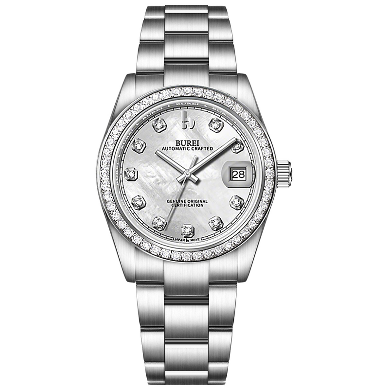 BUREI Men's Luxury Automatic Watch Fashion Waterproof Mechanical Watch, Adjustable Stainless Steel Two Tone Strap,Gift for Men