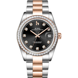 BUREI Men's Luxury Automatic Watch Fashion Waterproof Mechanical Watch, Adjustable Stainless Steel Two Tone Strap,Gift for Men