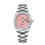 BUREI Luxury Automatic Watch 36mm, Fashion Waterproof Mechanical Watch, Adjustable Stainless Steel Two Tone Strap